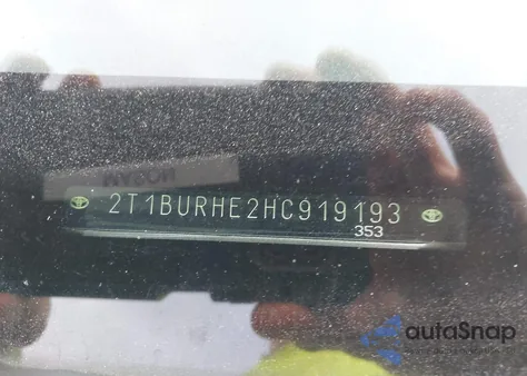 2017 Toyota Corolla Le z USA, uszkodzony, nr VIN 2T1BURHE2HC919193